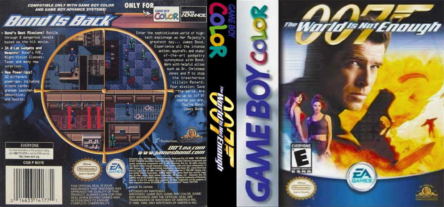 007: The World is Not Enough [US,EU] gbc 2001 Box Art