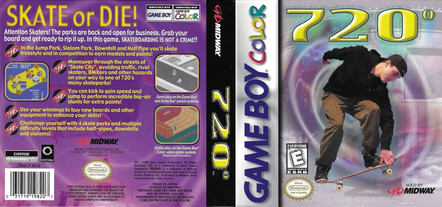 720 Degrees [US,EU] gbc 1999 Box Art