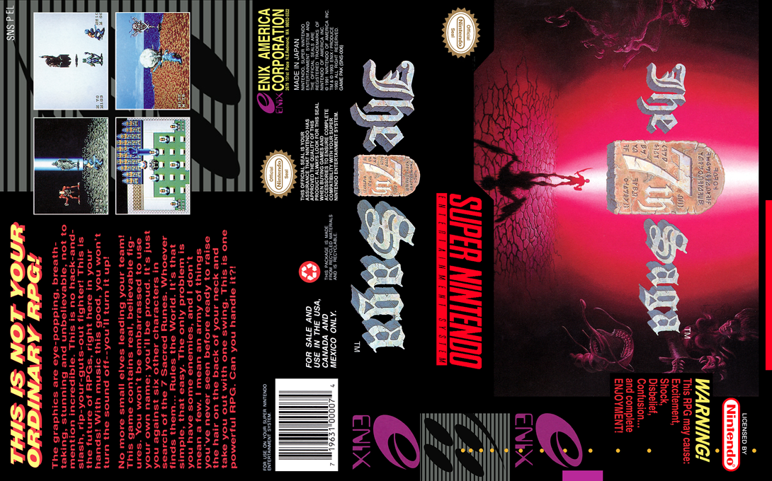 The 7th Saga [US] snes 1993 Box Art