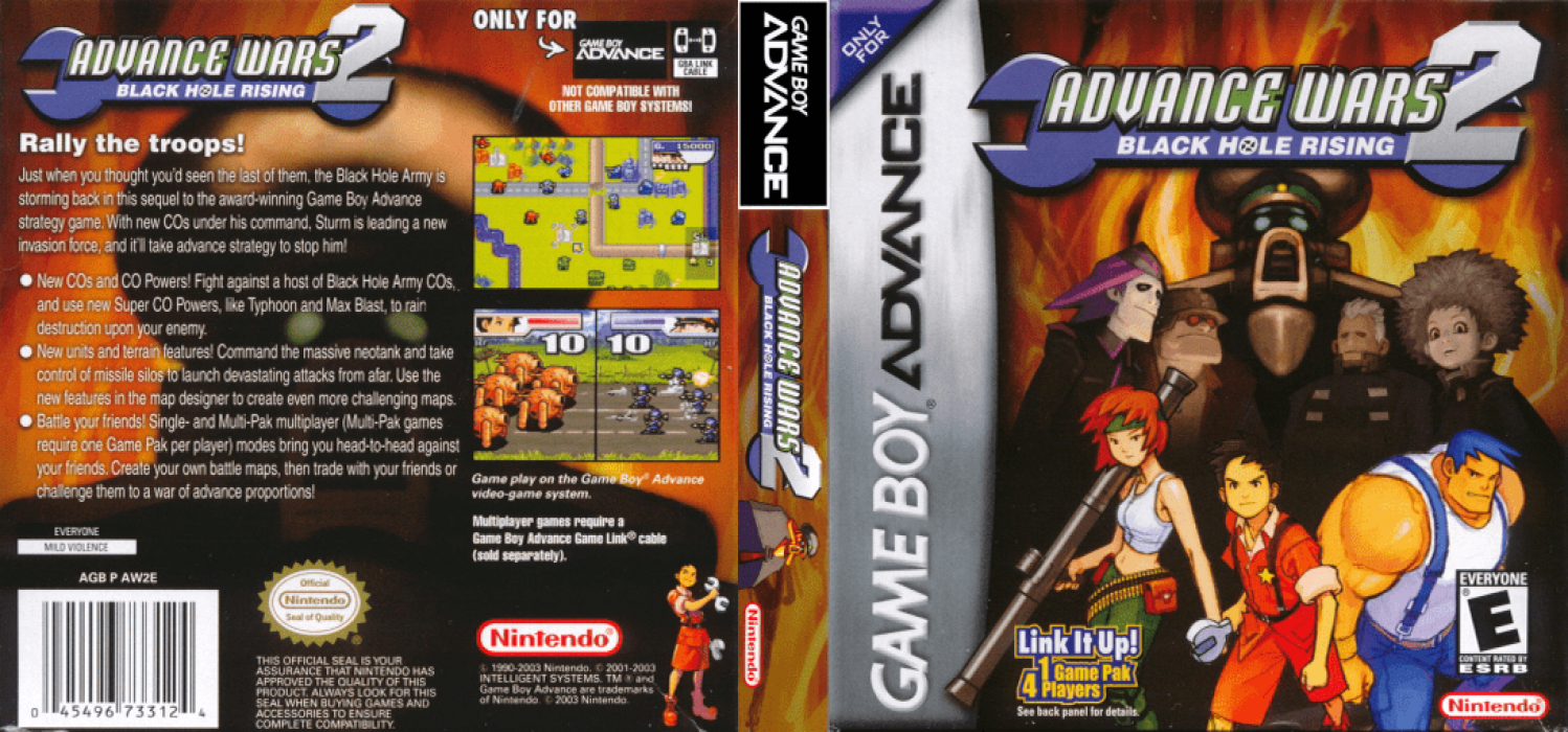 Advance Wars 2 : Black Hole Rising [US] gba 2003 Box Art