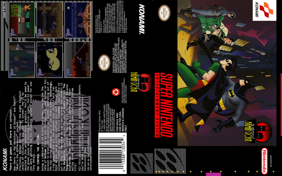 The Adventures of Batman & Robin [US] snes 1994 Box Art
