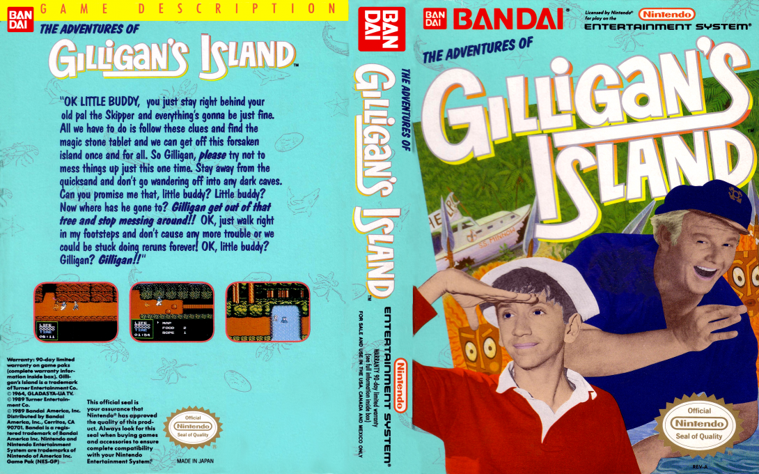The Adventures of Gilligan’s Island [US] nes 1990 Box Art