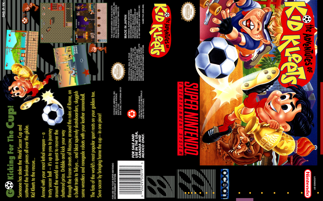 The Adventures of Kid Kleets [US] snes 1994 Box Art