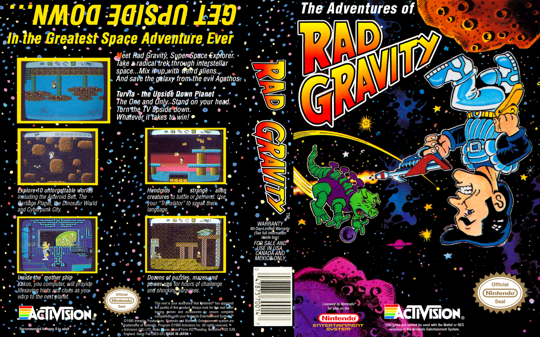 The Adventures of Rad Gravity [US] nes 1990 Box Art