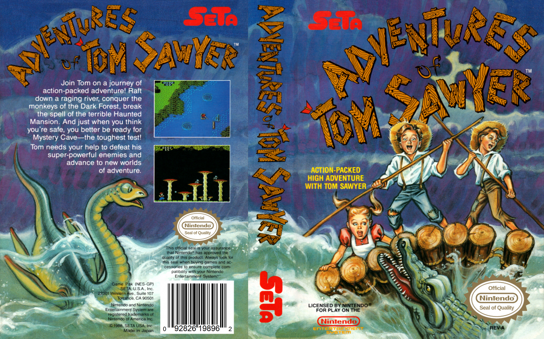 Adventures of Tom Sawyer [US] nes 1989 Box Art
