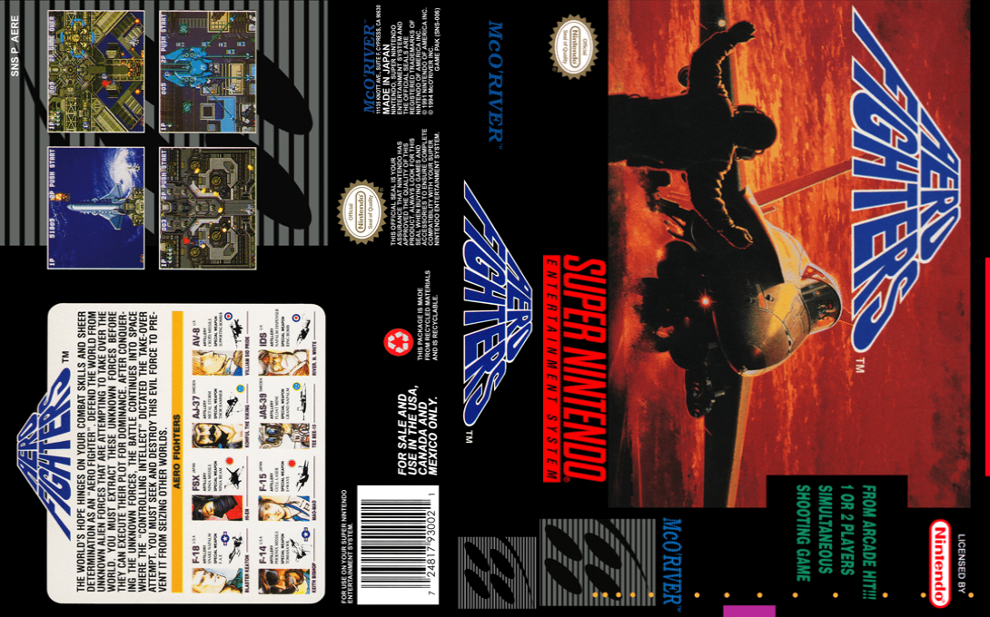 Aero Fighters [US] snes 1994 Box Art