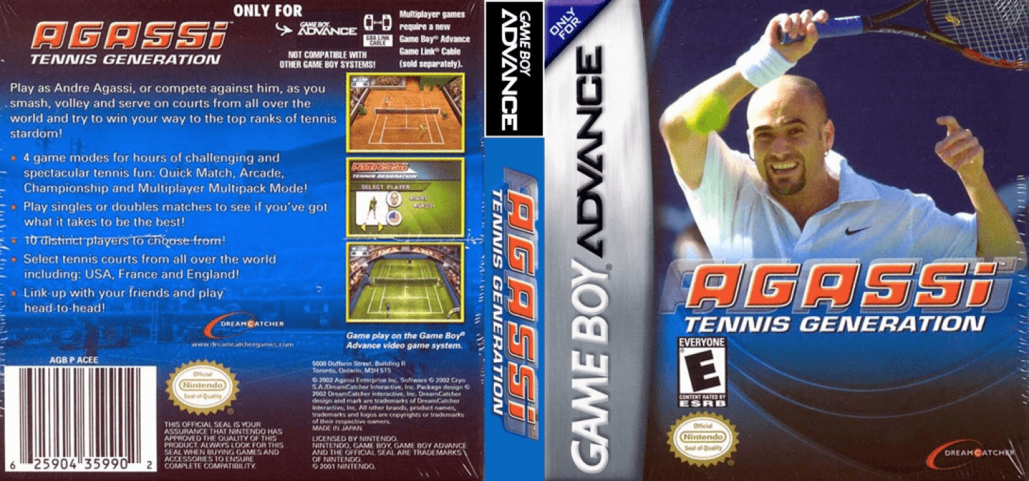 Agassi Tennis Generation [US] gba 2003 Box Art