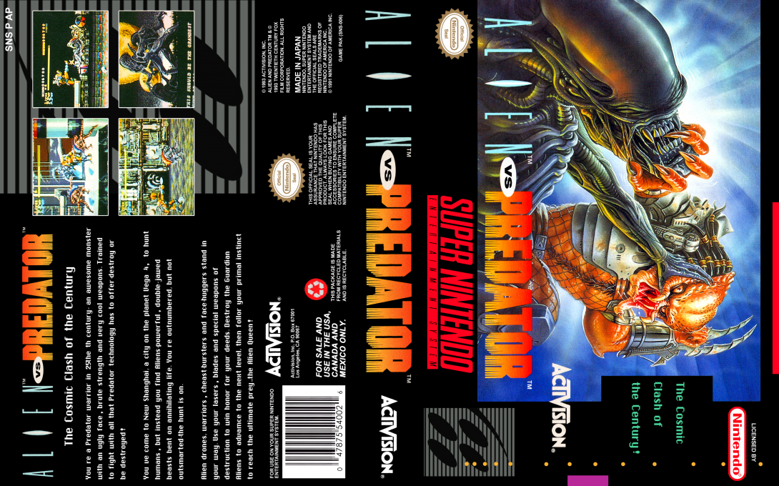 Alien Versus Predator [US] snes 1993 Box Art