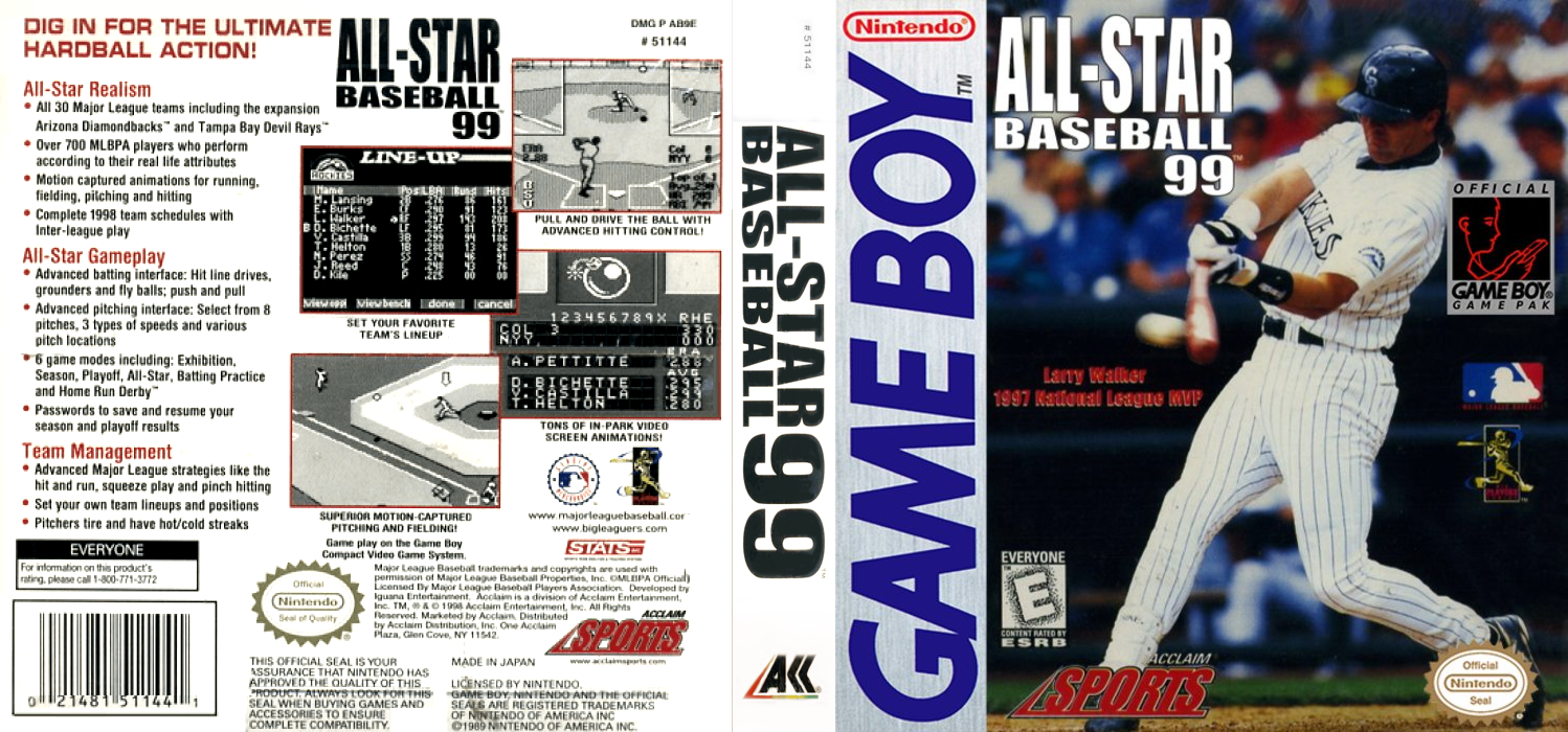 All-Star Baseball 99 [US] gb 1998 Box Art