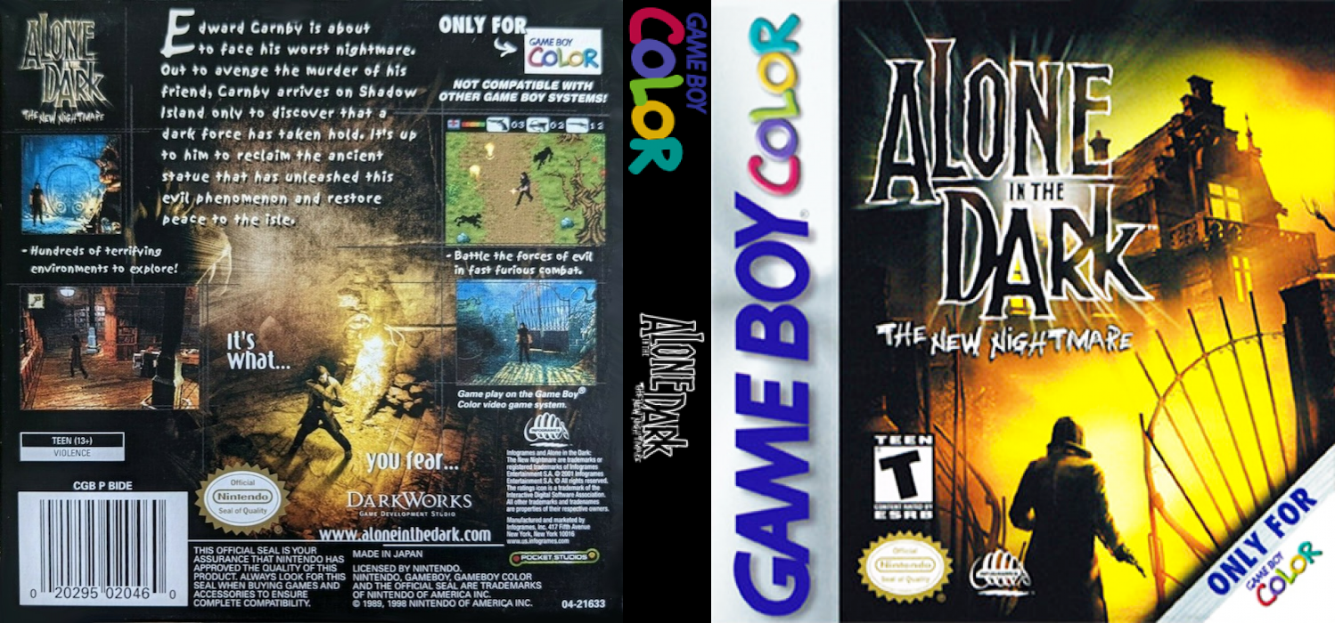 Alone in the Dark: The New Nightmare [US] gbc 2001 Box Art