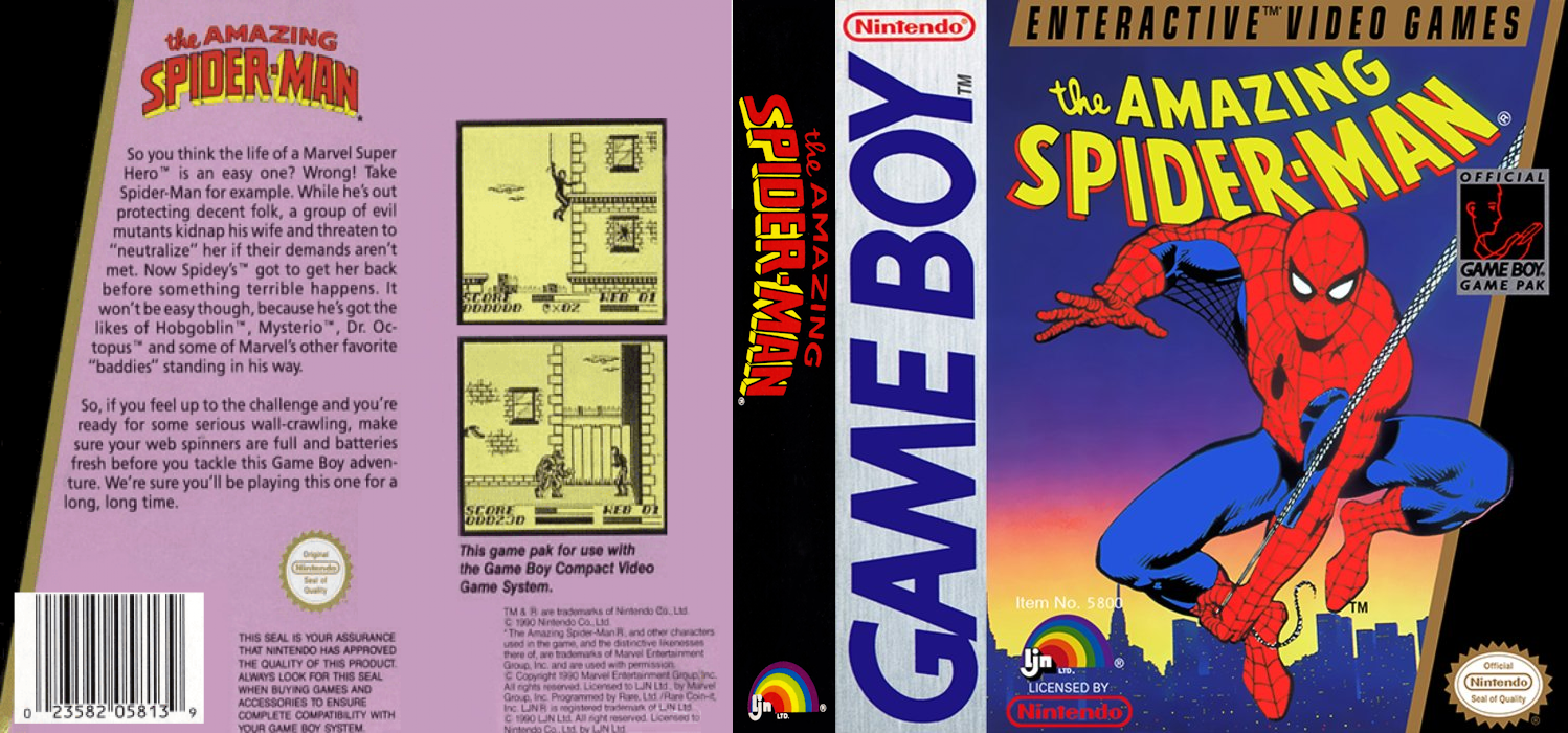 The Amazing Spider-Man [US,EU] gb 1990 Box Art