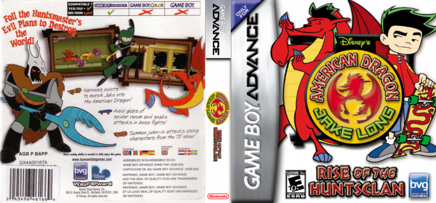American Dragon : Jake Long, Rise of the Huntsclan [US,EU] gba 2006 Box Art