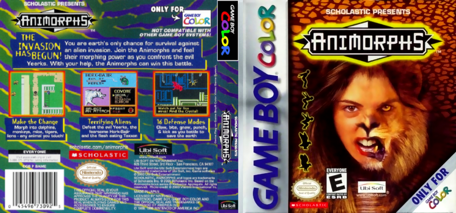 Animorphs [US] gbc 2000 Box Art