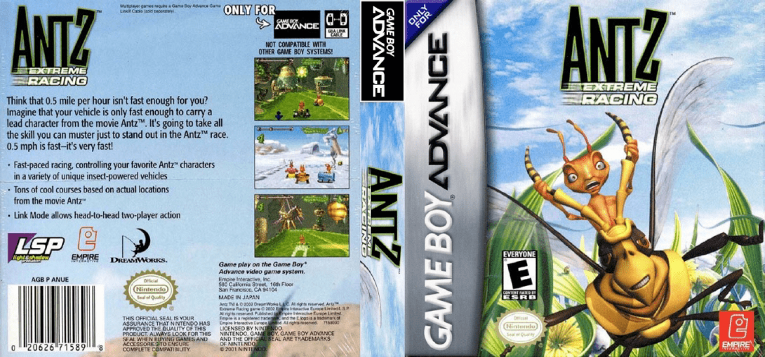 Antz : Extreme Racing [US] gba 2002 Box Art