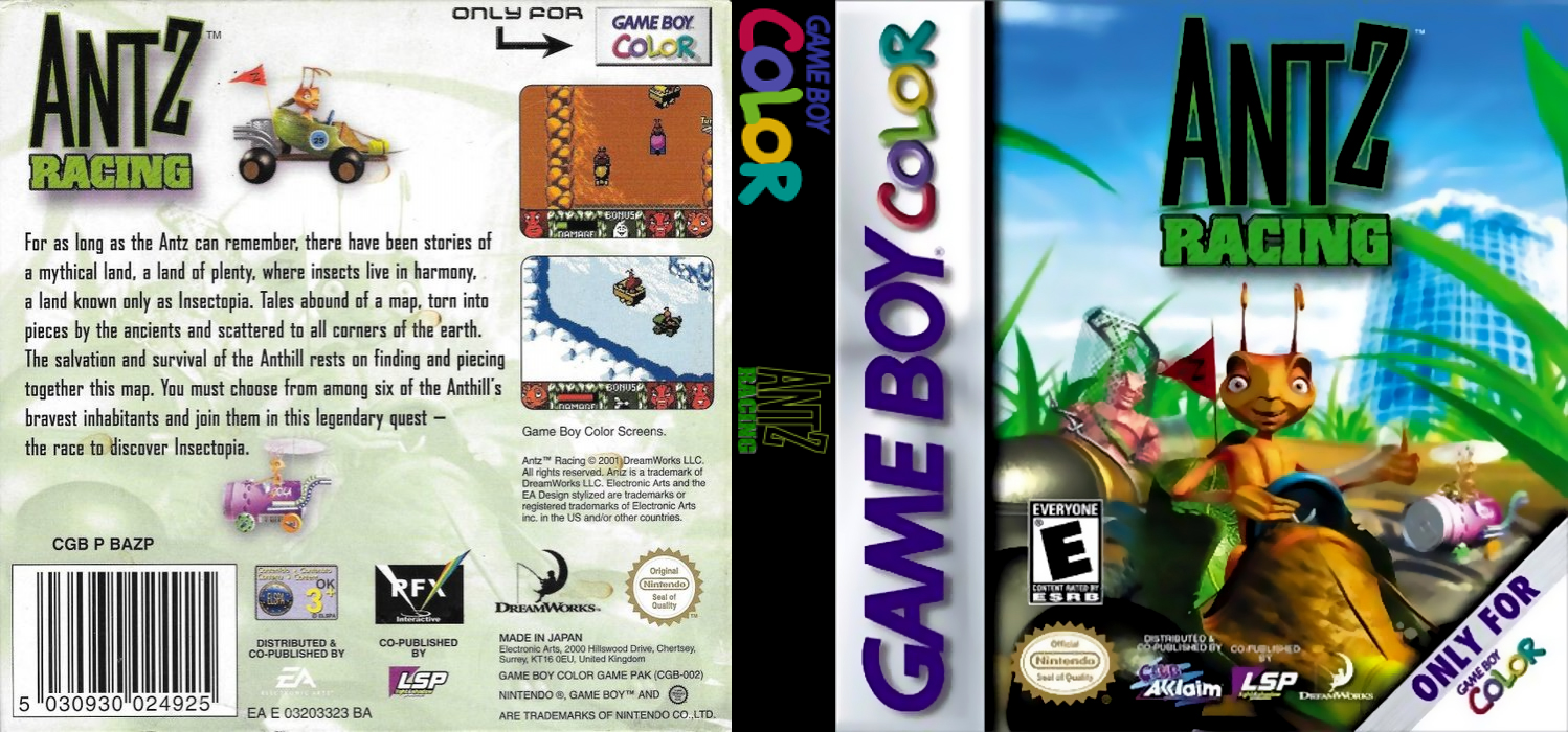 Antz Racing [US] gbc 2001 Box Art
