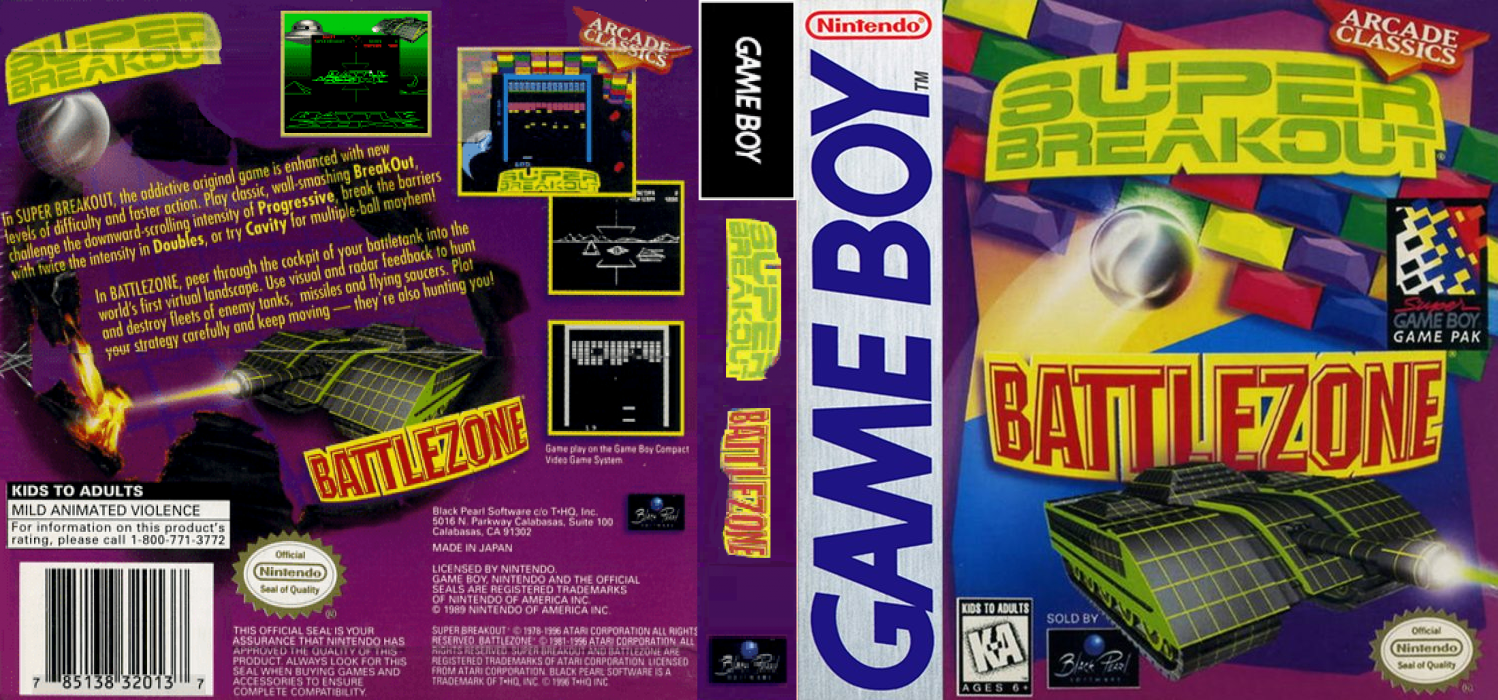 Arcade Classics : Battlezone & Super Breakout [US,EU] gb 1996 Box Art