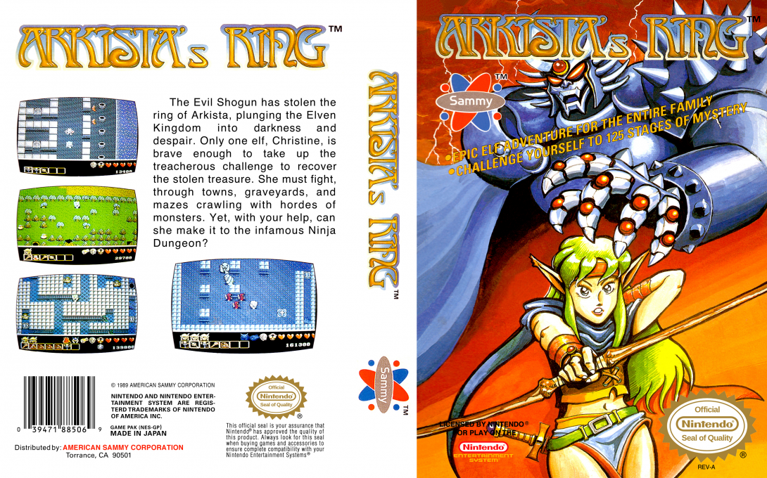 Arkista’s Ring [US] nes 1990 Box Art