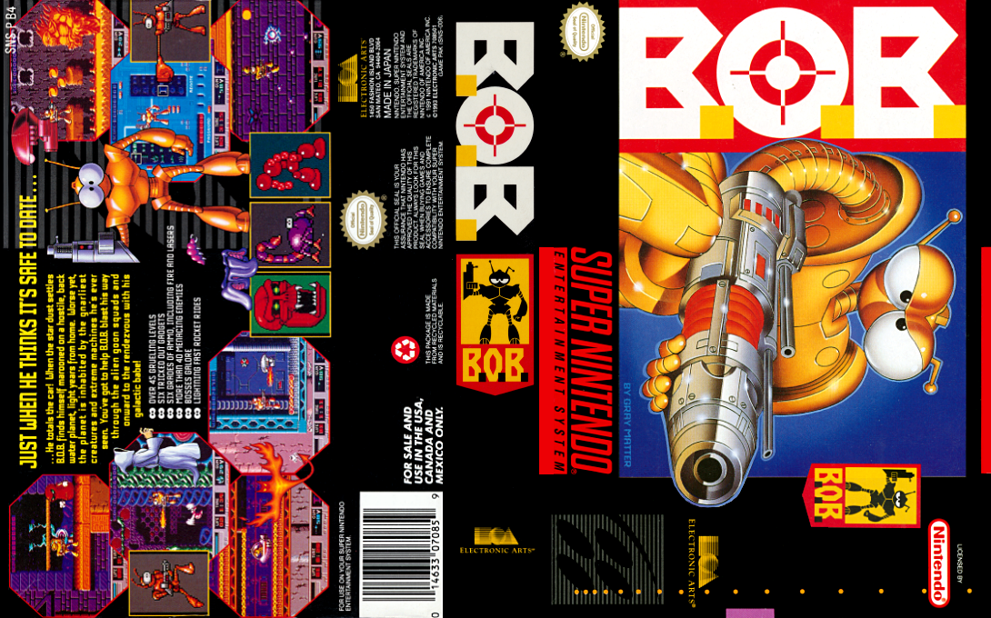 B.O.B. [US] snes 1993 Box Art
