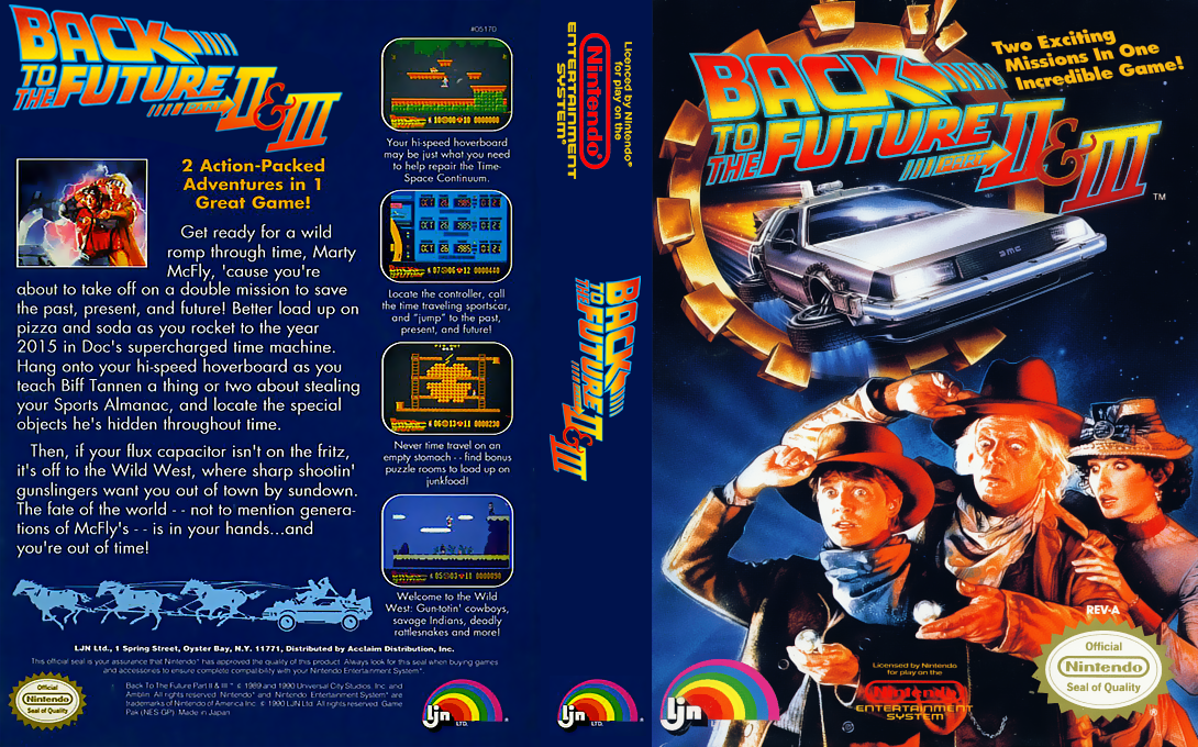 Back to the Future Part II & III [US] nes 1990 Box Art