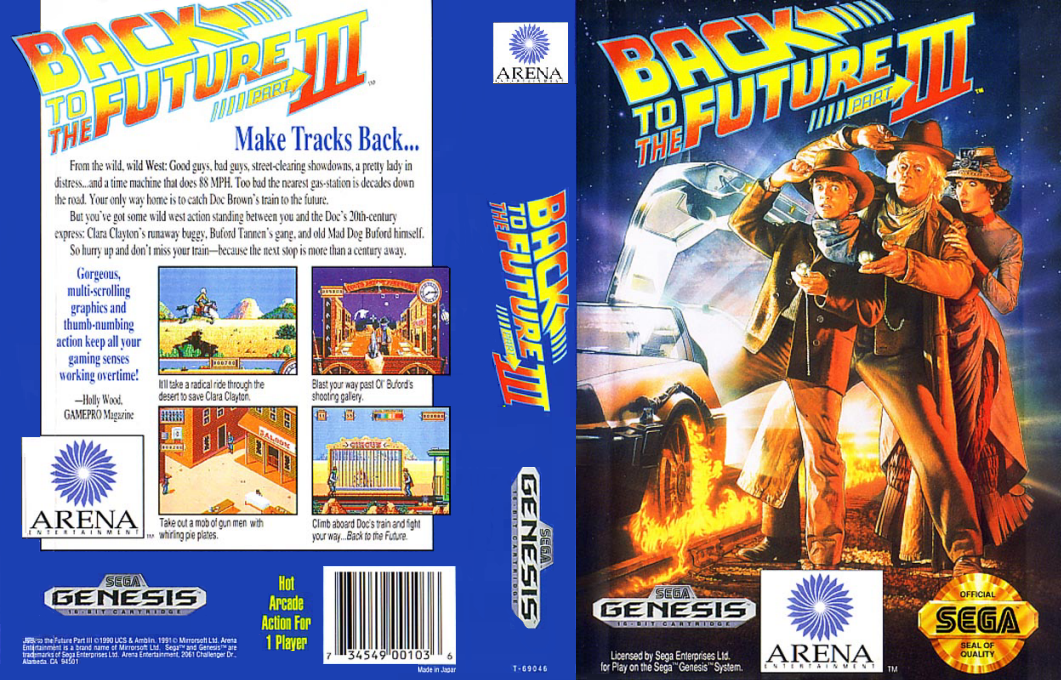 Back to the Future Part III [US] segaMD 1991 Box Art