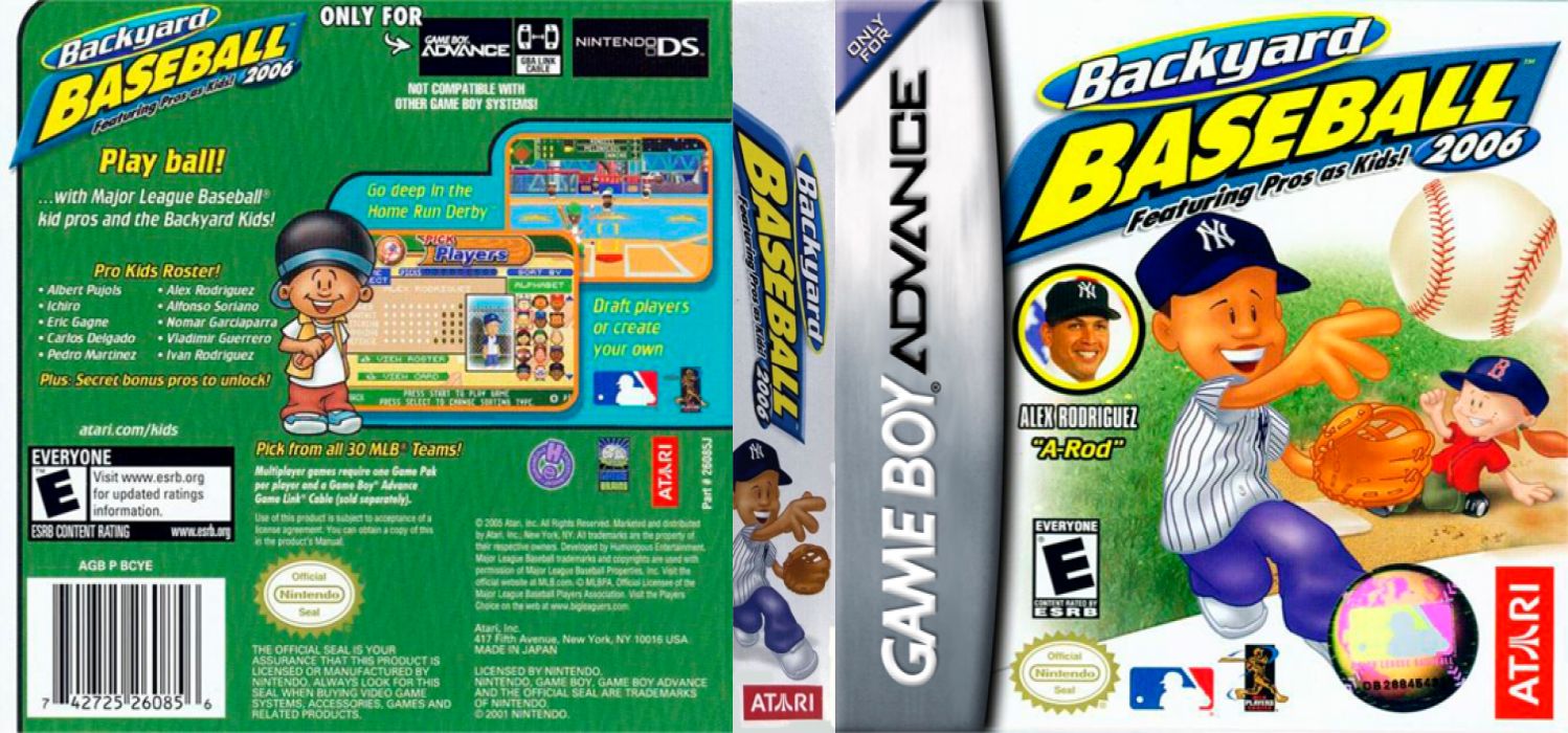 Backyard Baseball 2006 [US] gba 2005 Box Art