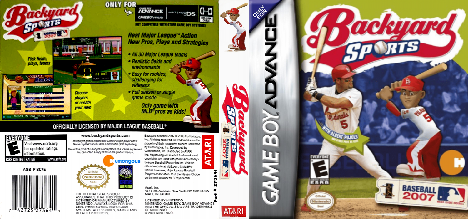 Backyard Sports : Baseball 2007 [US] gba 2006 Box Art