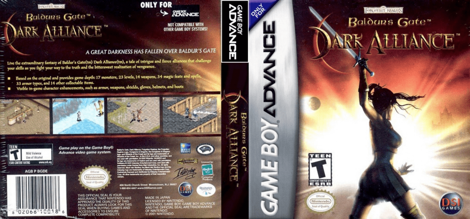 Baldur’s Gate : Dark Alliance [US] gba 2003 Box Art