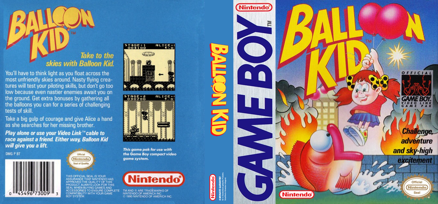Balloon Kid [US,EU] gb 1990 Box Art