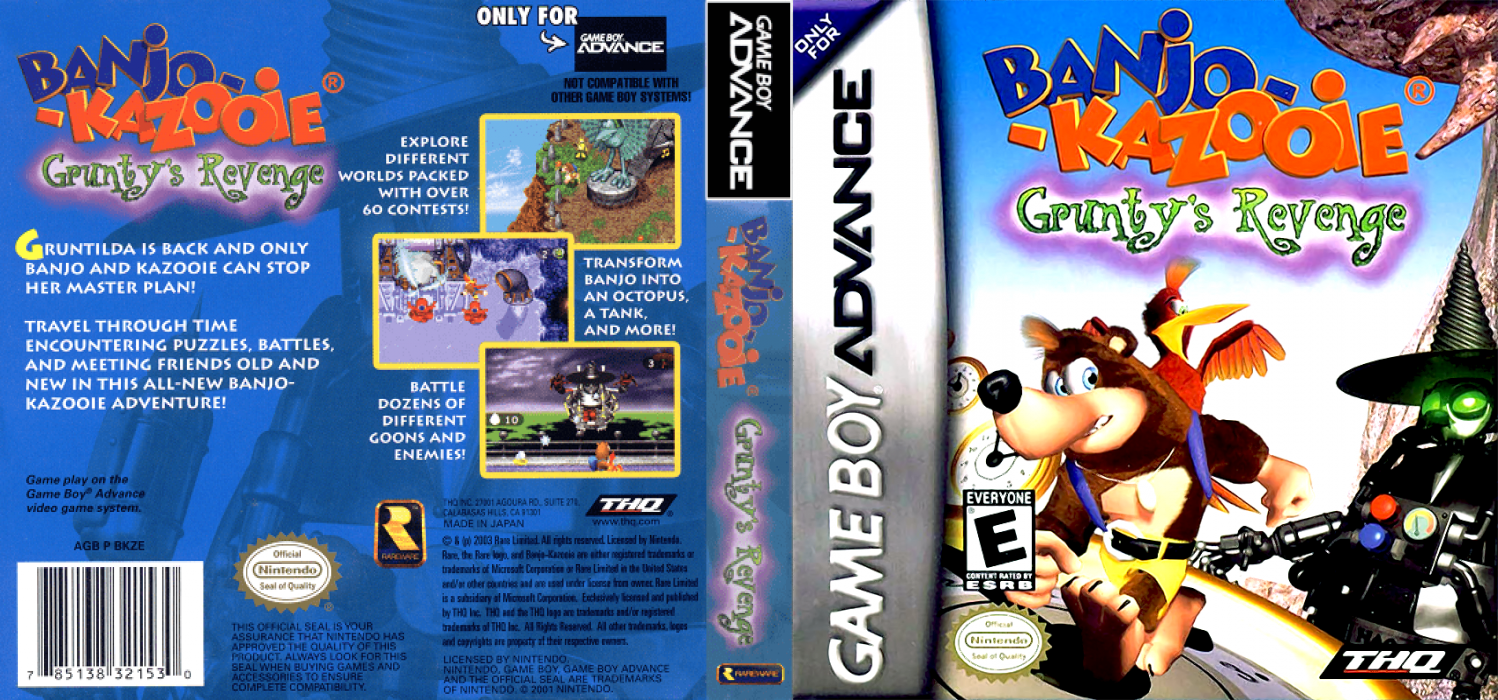 Banjo-Kazooie: Grunty’s Revenge [US,EU] gba 2003 Box Art