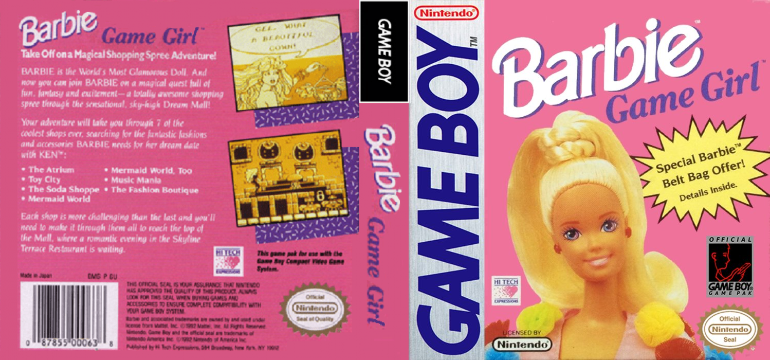 Barbie : Game Girl [US,EU] gb 1992 Box Art
