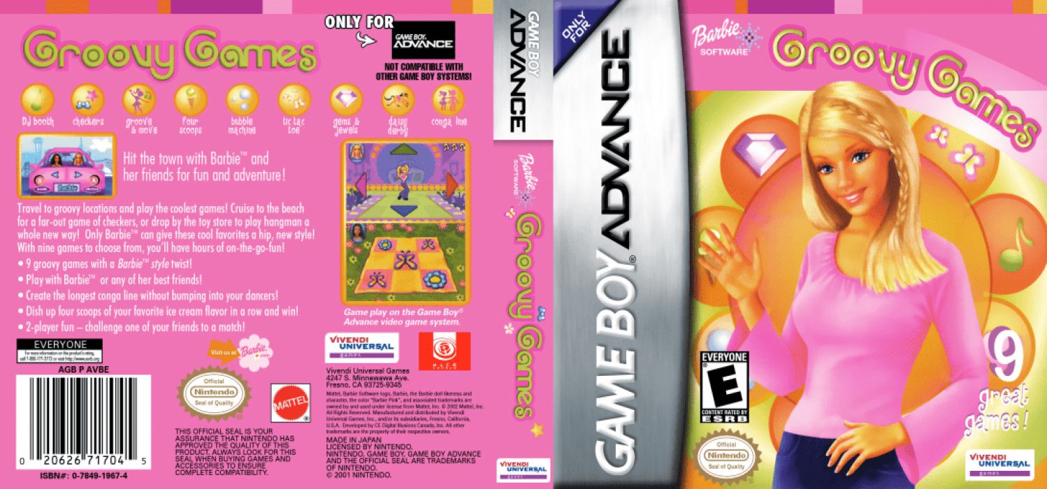 Barbie Groovy Games [US] gba 2002 Box Art