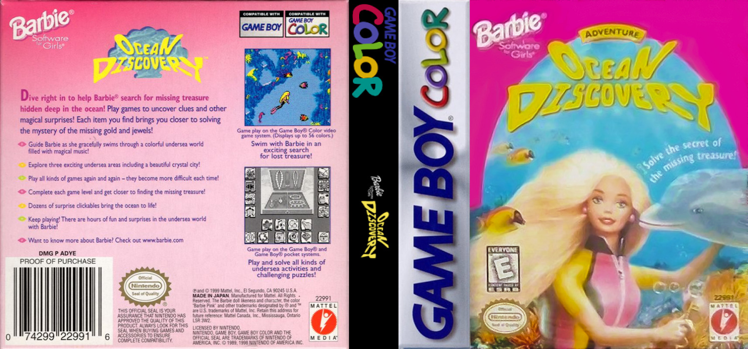 Barbie – Ocean Discovery [US] gbc 1999 Box Art