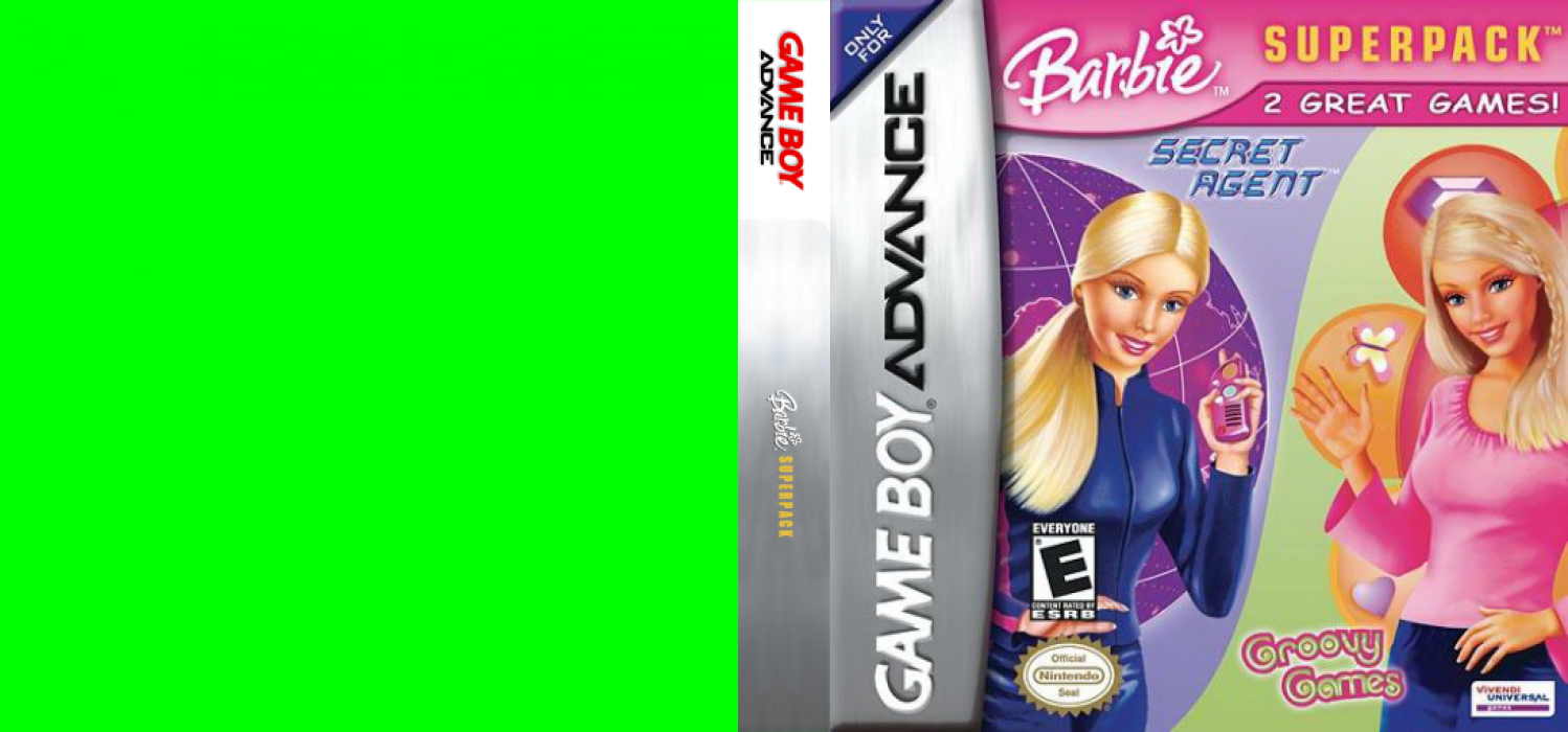 Barbie Superpack – Secret Agent + Groovy Games [US] gba 2005 Box Art