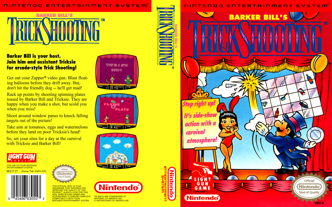 Barker Bill’s Trick Shooting [US] nes 1990 Box Art