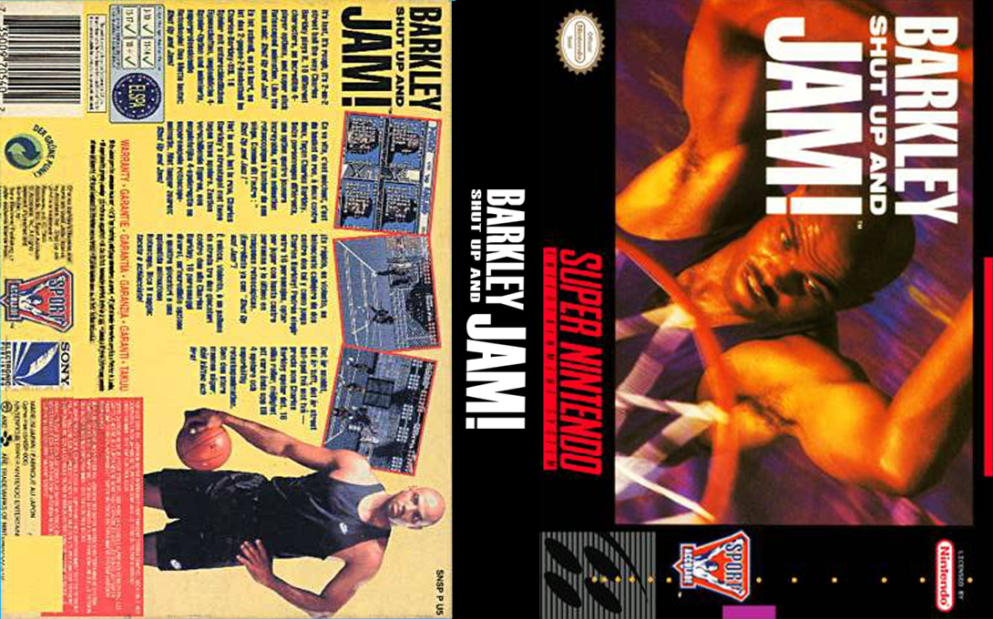 Barkley Shut Up and Jam! [US] snes 1994 Box Art