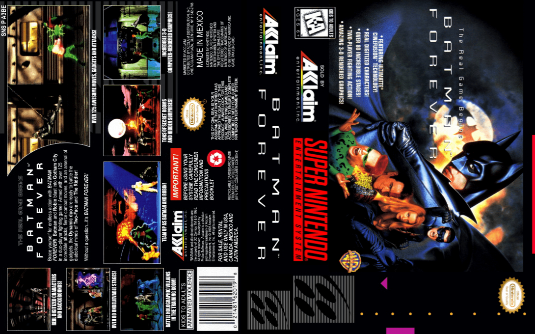 Batman Forever [US] snes 1995 Box Art