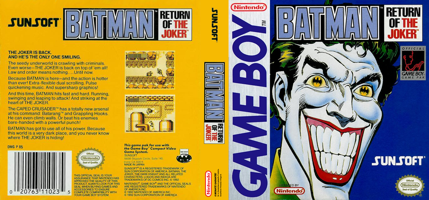Batman : Return of the Joker [US,EU] gb 1992 Box Art