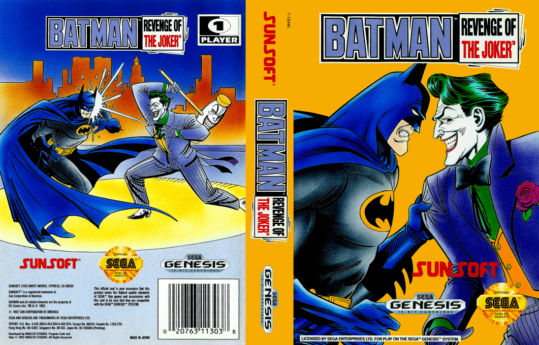 Batman : Revenge of the Joker [US] segaMD 1992 Box Art