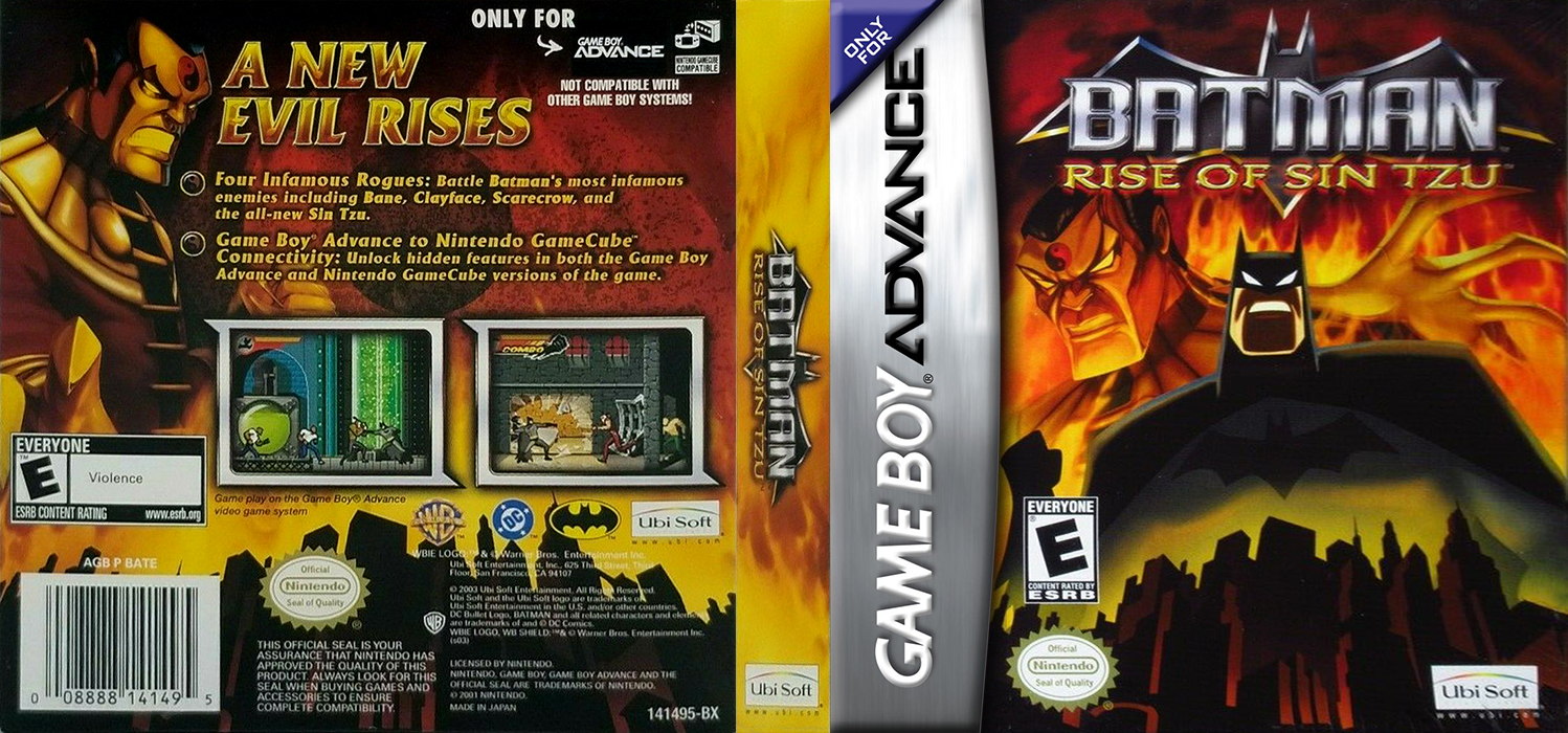 Batman : Rise of Sin Tzu [US] gba 2003 Box Art