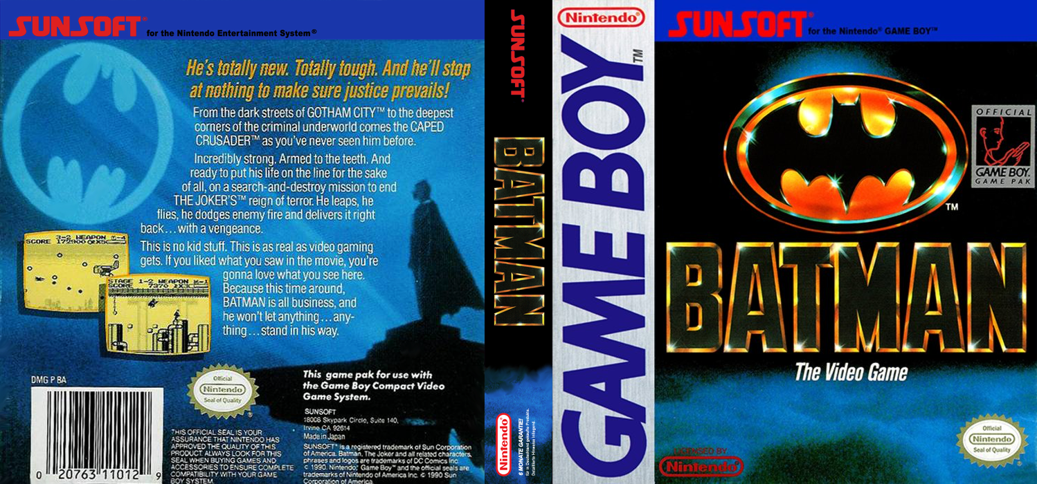 Batman : The Video Game [WOR] gb 1990 Box Art