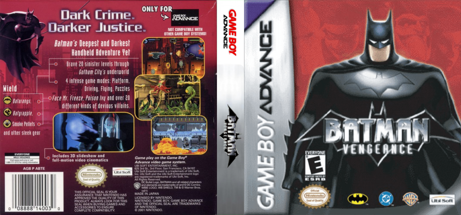 Batman : Vengeance [US] gba 2001 Box Art