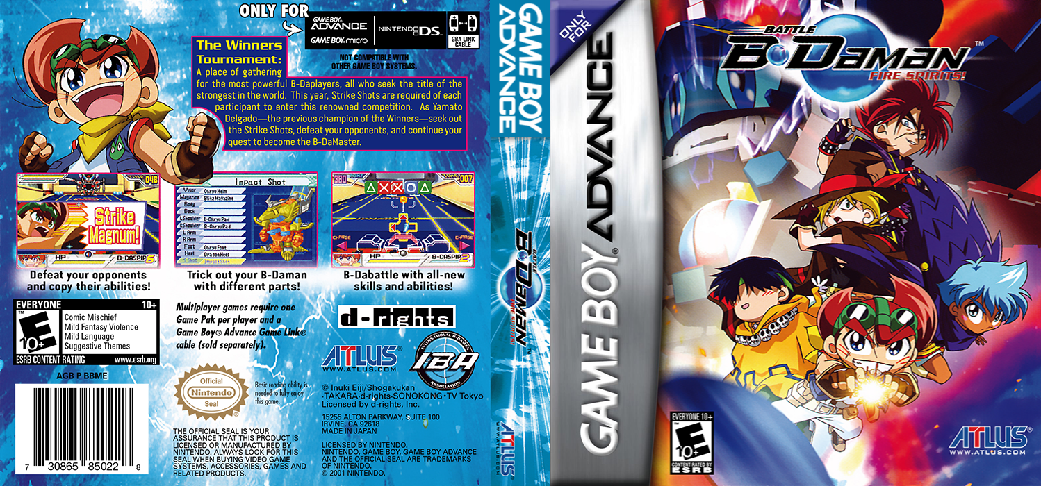 Battle B-Daman : Fire Spirits! [US] gba 2006 Box Art