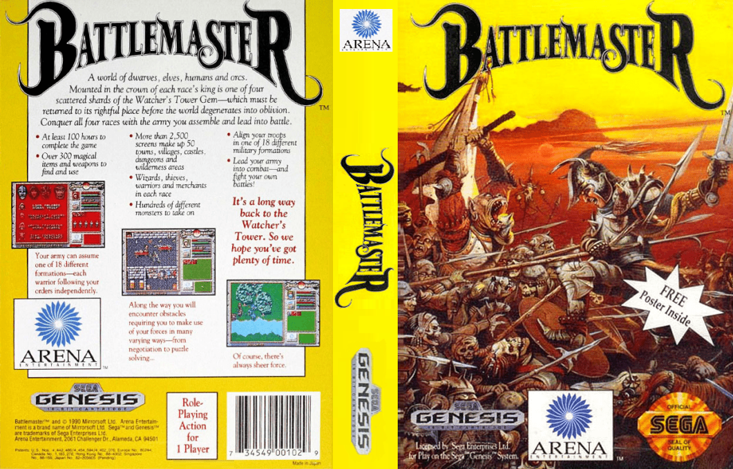 Battlemaster [US] segaMD 1991 Box Art