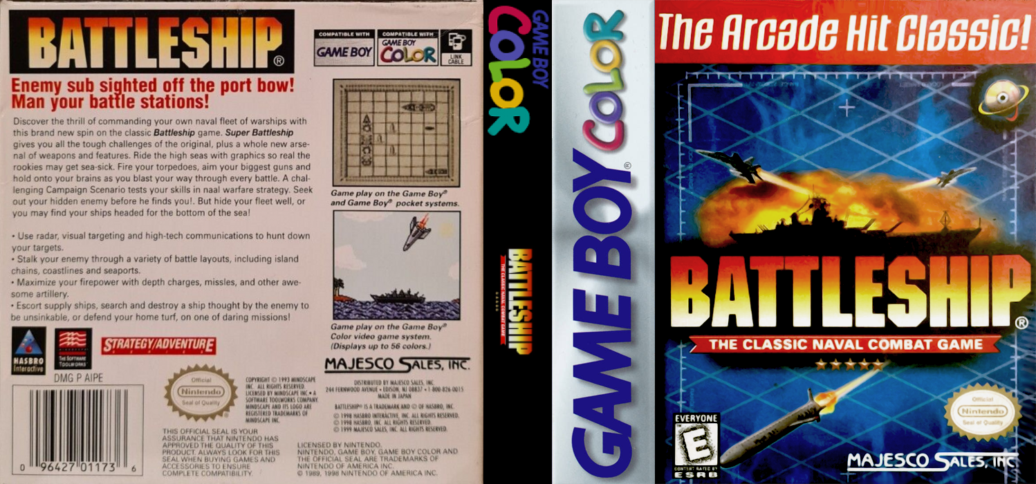 Battleship [US,EU] gbc 1999 Box Art