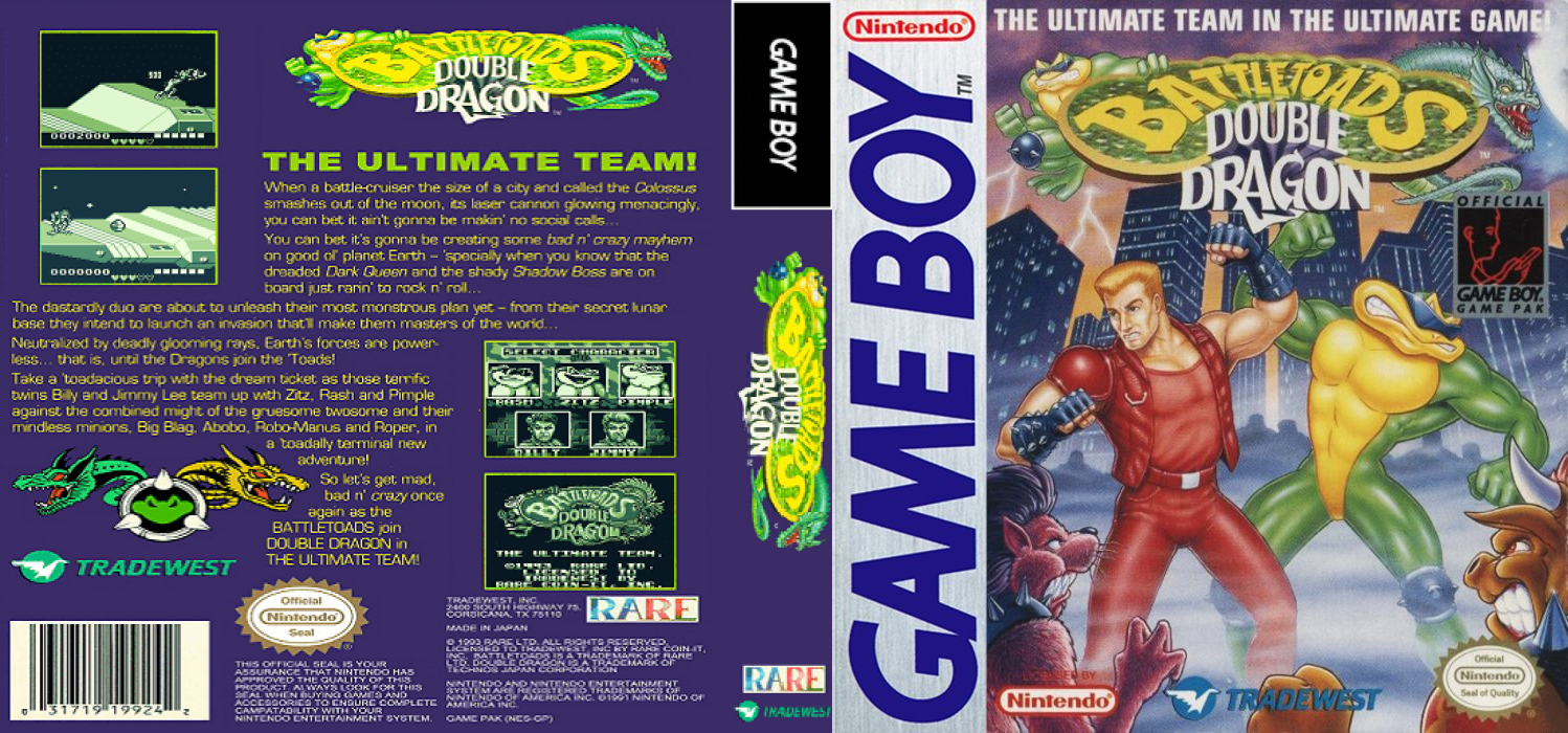 Battletoads / Double Dragon [US] gb 1993 Box Art