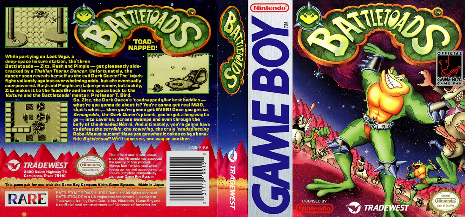 Battletoads [US,EU] gb 1991 Box Art