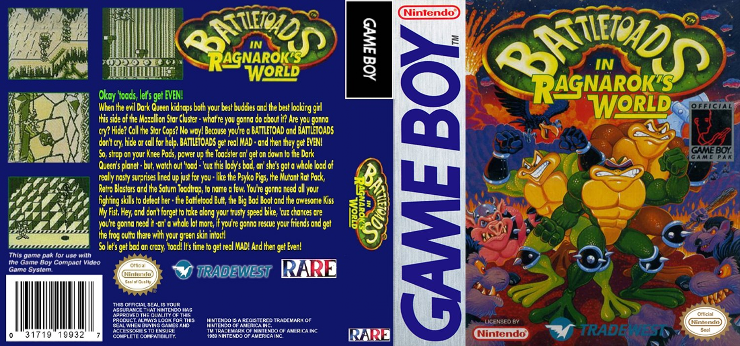 Battletoads in Ragnarok’s World [US] gb 1993 Box Art
