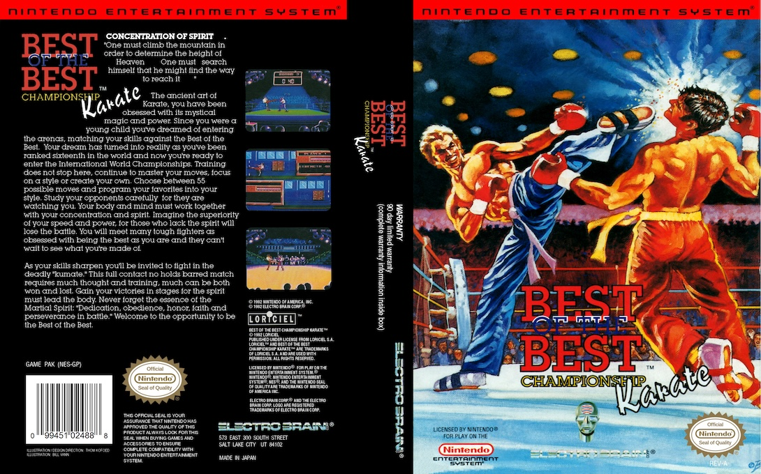 Best of the Best : Championship Karate [US] nes 1992 Box Art
