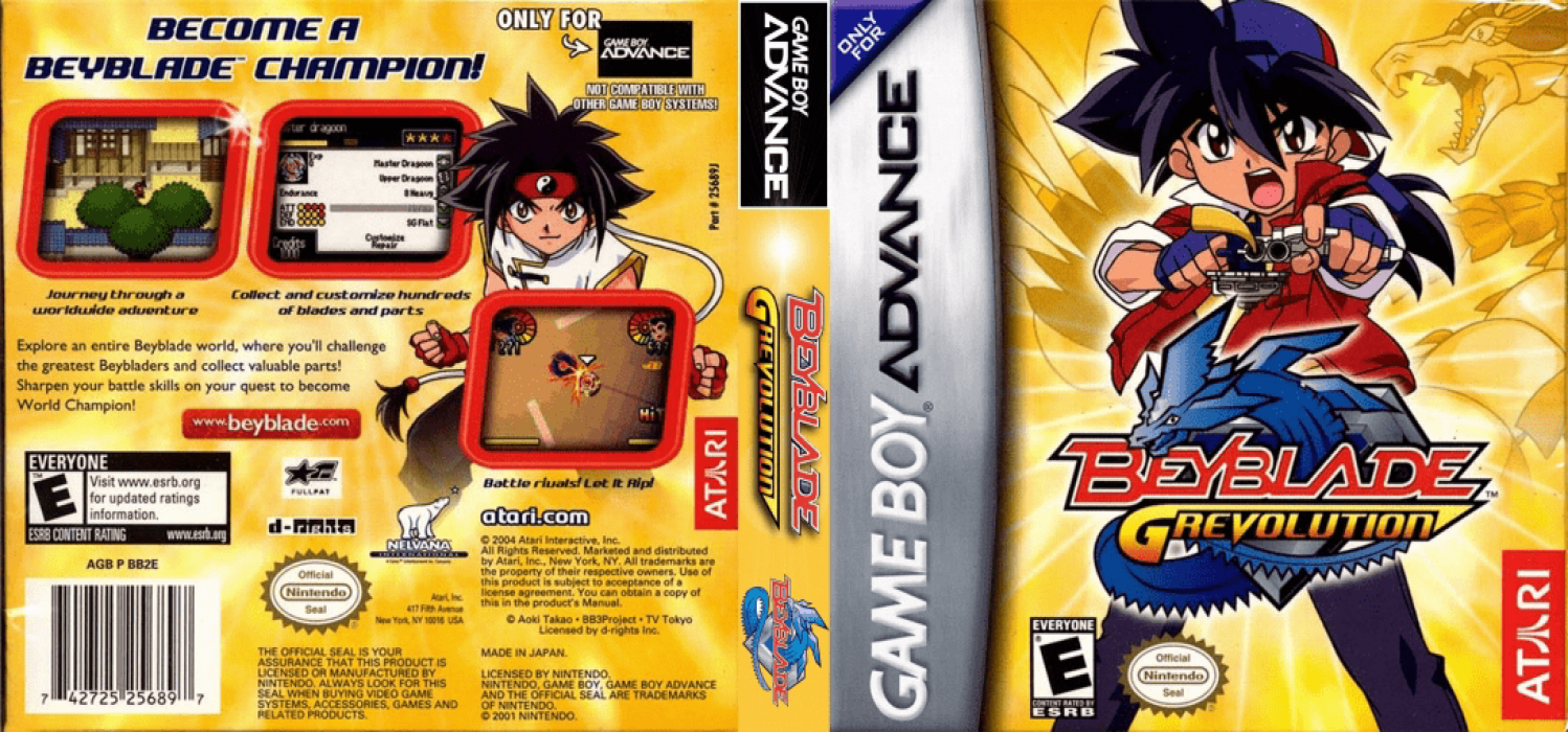 Beyblade : GRevolution [US] gba 2004 Box Art
