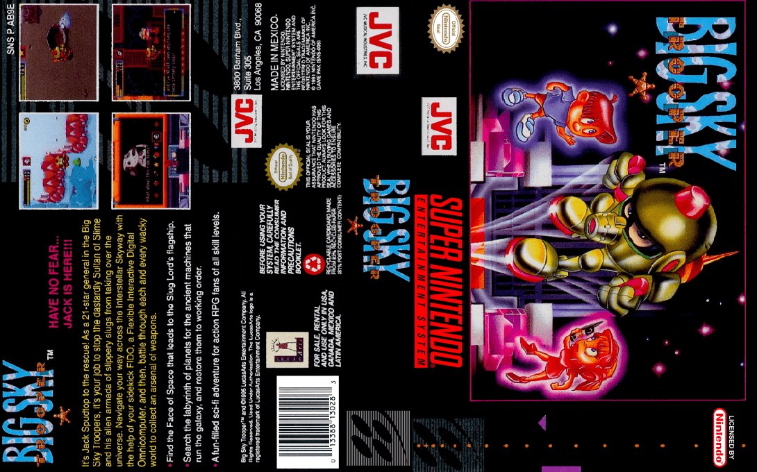 Big Sky Trooper [US] snes 1995 Box Art
